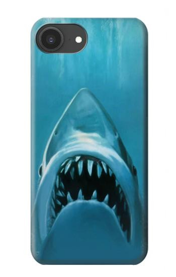 S0830 Requin blanc Etui Coque Housse pour iPhone 16e, 17e