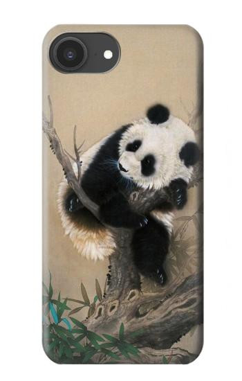 S2210 Peinture Art Panda Fluffy Etui Coque Housse pour iPhone 16e, 17e