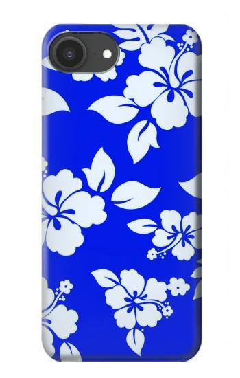 S2244 Motif Hawai Hibiscus Bleu Etui Coque Housse pour iPhone 16e, 17e