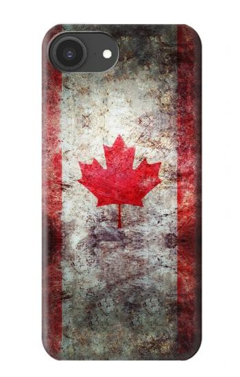 S2490 Canada Feuille d'érable Drapeau Texture Etui Coque Housse pour iPhone 16e, 17e