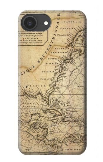 S2506 Explorer Amérique du Nord Carte Etui Coque Housse pour iPhone 16e, 17e