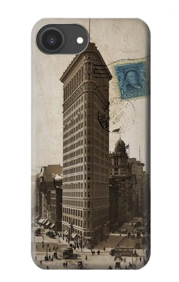 S2832 New York 1903 Flatiron Cartes Postales Bâtiment Etui Coque Housse pour iPhone 16e