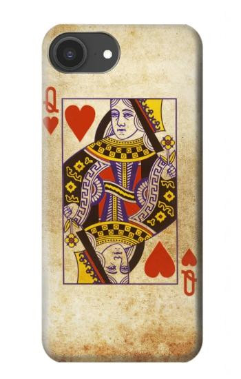 S2833 Poker Carte Coeurs Reine Etui Coque Housse pour iPhone 16e