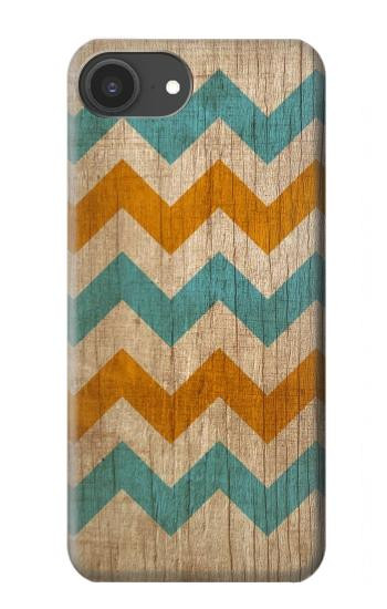 S3033 Bois Chevron Imprimé millésimé Graphic Etui Coque Housse pour iPhone 16e, 17e