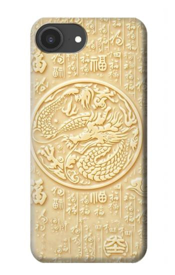 S3288 Peinture blanche du Dragon de Jade Etui Coque Housse pour iPhone 16e, 17e