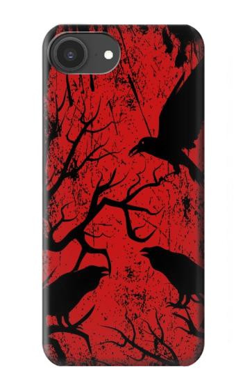 S3325 Corbeau Noir Sang Arbre Etui Coque Housse pour iPhone 16e, 17e