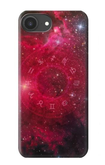 S3368 Zodiaque Rouge Galaxie Etui Coque Housse pour iPhone 16e, 17e