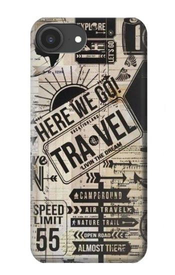 S3441 Voyage millésimé Etui Coque Housse pour iPhone 16e, 17e