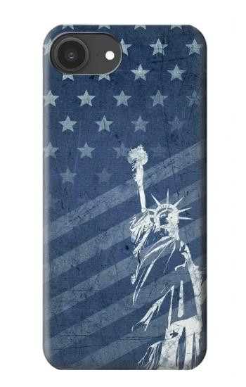 S3450 Drapeau des États-Unis Statue de la Liberté Etui Coque Housse pour iPhone 16e, 17e