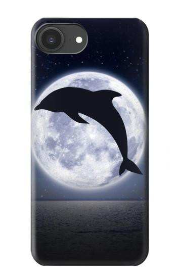S3510 Dauphin Lune Nuit Etui Coque Housse pour iPhone 16e, 17e