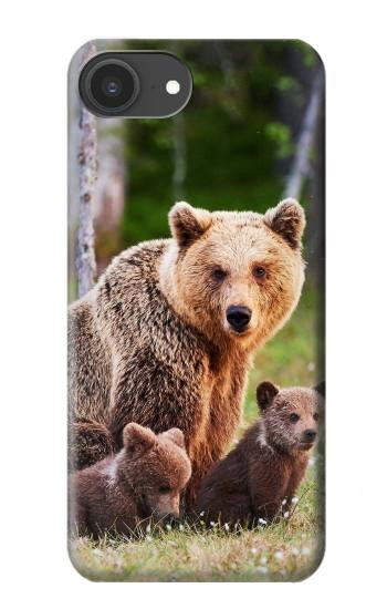 S3558 Famille d'ours Etui Coque Housse pour iPhone 16e, 17e