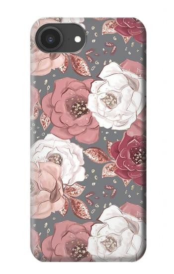 S3716 Motif floral rose Etui Coque Housse pour iPhone 16e, 17e