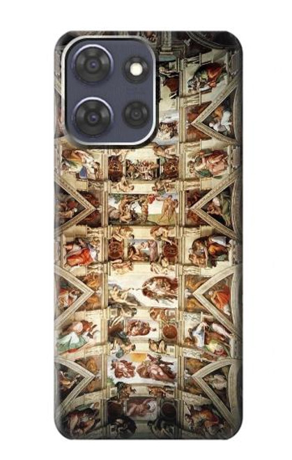 S0177 Michelangelo Chapelle plafond Etui Coque Housse pour Motorola Moto G Power (2025)