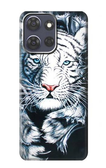S0265 Tigre blanc Etui Coque Housse pour Motorola Moto G Power (2025)