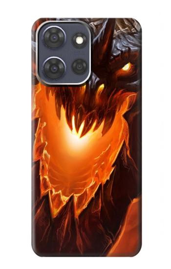 S0414 Dragon de feu Etui Coque Housse pour Motorola Moto G Power (2025,2026)
