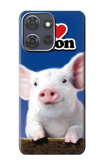 S0608 Je aime Bacon bébé mignon de porc Etui Coque Housse pour Motorola Moto G Power (2025,2026)