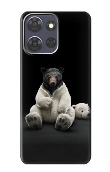 S0878 Ours noir Etui Coque Housse pour Motorola Moto G Power (2025)