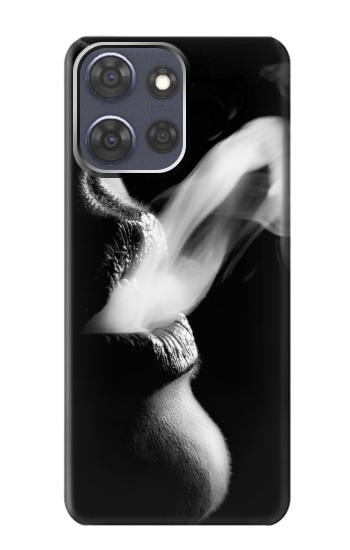 S0917 Sexy lèvres Fille de fumer Etui Coque Housse pour Motorola Moto G Power (2025,2026)