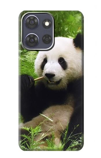 S1073 Panda Prenez plaisir à manger Etui Coque Housse pour Motorola Moto G Power (2025)