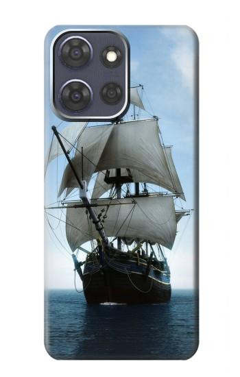 S1096 Bateau à voile dans un océan Etui Coque Housse pour Motorola Moto G Power (2025)