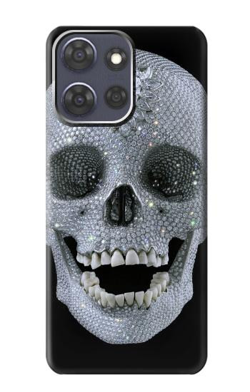 S1286 Crâne de diamant Etui Coque Housse pour Motorola Moto G Power (2025)