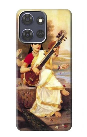 S1420 Saraswati déesse hindoue Etui Coque Housse pour Motorola Moto G Power (2025)