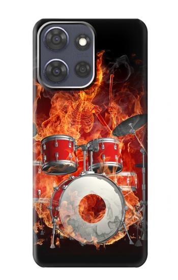 S1431 crâne de tambour Etui Coque Housse pour Motorola Moto G Power (2025,2026)