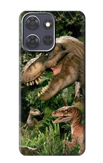S1452 Dinosaur Trex Raptor Etui Coque Housse pour Motorola Moto G Power (2025)