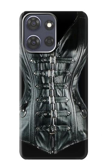 S1639 Gothique Corset Noir Etui Coque Housse pour Motorola Moto G Power (2025,2026)