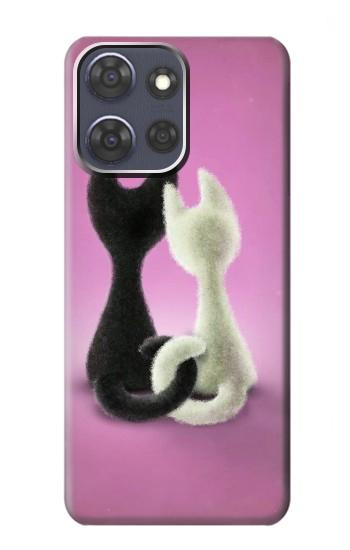 S1832 Chat d'amour Etui Coque Housse pour Motorola Moto G Power (2025)