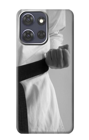 S1931 Noir Ceinture de karaté Etui Coque Housse pour Motorola Moto G Power (2025)