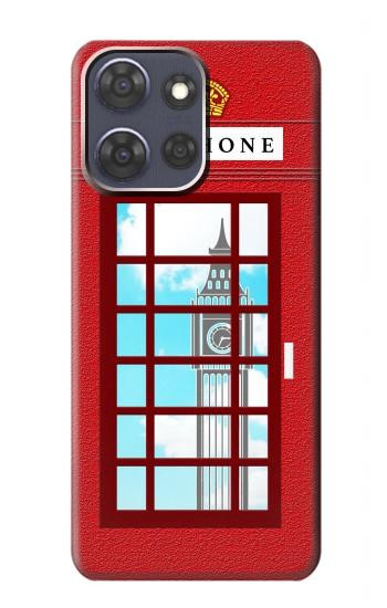 S2059 Angleterre britannique Cabine téléphonique Minimaliste Etui Coque Housse pour Motorola Moto G Power (2025)