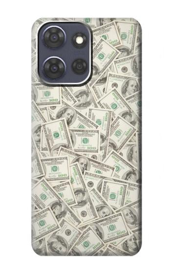 S2077 Billets Dollar argent Etui Coque Housse pour Motorola Moto G Power (2025,2026)