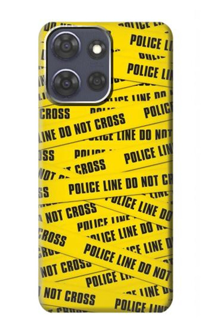 S2088 Banderole de la police ne pas dépasser Etui Coque Housse pour Motorola Moto G Power (2025)