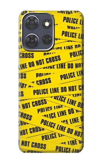S2088 Banderole de la police ne pas dépasser Etui Coque Housse pour Motorola Moto G Power (2025,2026)