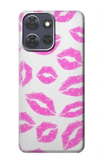 S2214 Bisous Lèvres roses Etui Coque Housse pour Motorola Moto G Power (2025)