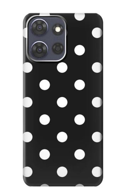 S2299 Noir Pois Etui Coque Housse pour Motorola Moto G Power (2025)
