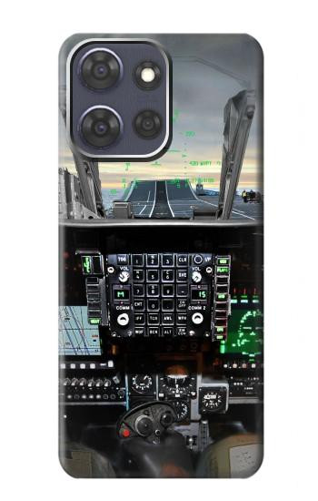 S2435 Avion de chasse Cockpit d'avion Etui Coque Housse pour Motorola Moto G Power (2025)