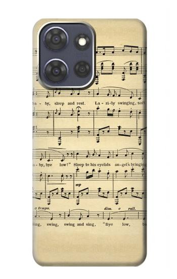 S2504 Millésimé Partitions Etui Coque Housse pour Motorola Moto G Power (2025,2026)