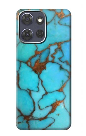 S2685 Aqua Turquoise imprimé graphique Gemme Etui Coque Housse pour Motorola Moto G Power (2025,2026)