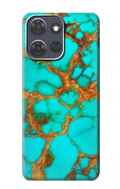 S2688 Aqua Copper Turquoise Graphic Gemme Etui Coque Housse pour Motorola Moto G Power (2025)