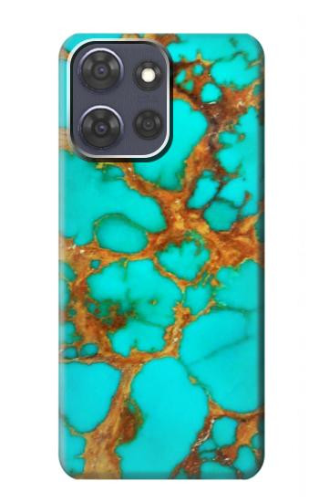 S2688 Aqua Copper Turquoise Graphic Gemme Etui Coque Housse pour Motorola Moto G Power (2025,2026)