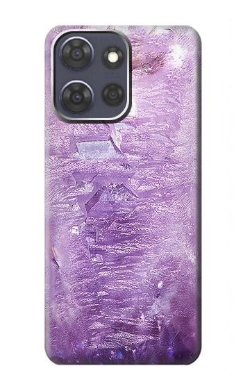 S2690 Cristaux améthyste imprimés graphiques Etui Coque Housse pour Motorola Moto G Power (2025,2026)