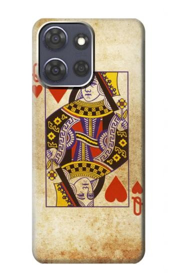 S2833 Poker Carte Coeurs Reine Etui Coque Housse pour Motorola Moto G Power (2025,2026)