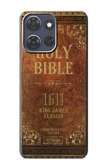 S2890 Holy Bible King James Version 1611 Etui Coque Housse pour Motorola Moto G Power (2025,2026)