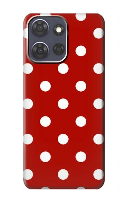 S2951 Rouge Pois Etui Coque Housse pour Motorola Moto G Power (2025)