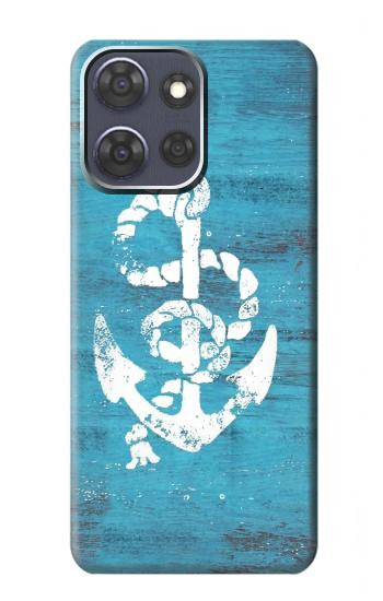 S3053 Marin Blue Anchor Etui Coque Housse pour Motorola Moto G Power (2025,2026)