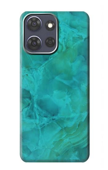 S3147 Aqua Marbre Pierre Etui Coque Housse pour Motorola Moto G Power (2025,2026)