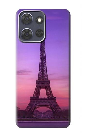 S3447 Paris Eiffel Le coucher du soleil Etui Coque Housse pour Motorola Moto G Power (2025,2026)