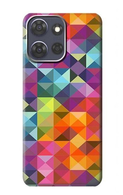 S3477 Motif abstrait de diamant Etui Coque Housse pour Motorola Moto G Power (2025)